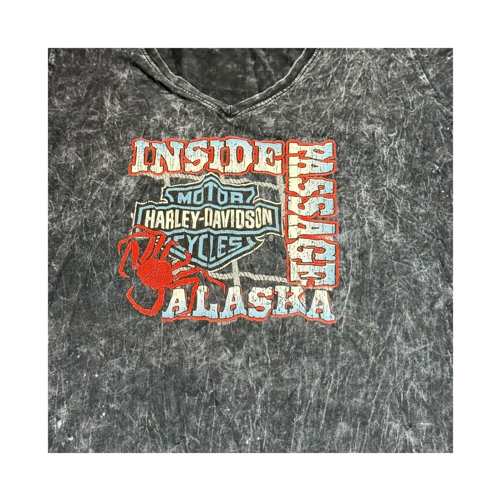 Harley Davidson Womens XL Inside Passage Ketchikan Alaska Graphic Tee - Picture 9 of 10